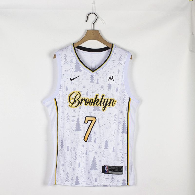Men Brooklyn Nets #7 Durant White Christmas Edition Nike 2021 NBA Jersey->brooklyn nets->NBA Jersey